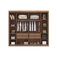 Guarda Roupa Casal 2 Portas E 4 Gavetas Belmonte/brusque Cumaru/fendi 25 - Novo Horizonte - 3