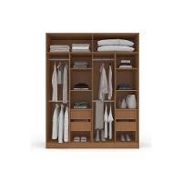 Guarda Roupa Casal 4 Portas E 4 Gavetas Valência Branco - Politorno - 4