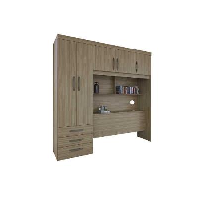 Guarda Roupa Casal PH 1801 5 Portas de Bater 3 Gavetas Branco