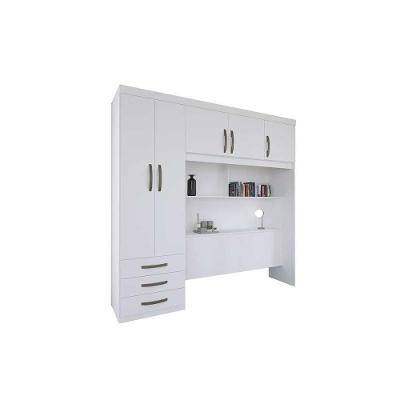 Guarda Roupa Casal 5 Portas E 3 Gavetas C/ Cama Ph 1801 Branco - Herval