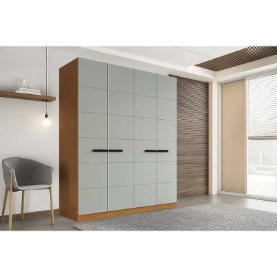 Guarda Roupa Casal 4 Portas E 4 Gavetas Lisboa Freijo/verde - Politorno