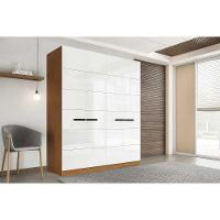 Guarda Roupa Casal 4 Portas E 4 Gavetas Lisboa Freijo/branco - Politorno - 1