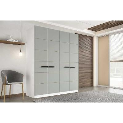 Guarda Roupa Casal 4 Portas E 4 Gavetas Lisboa Branco/verde - Politorno