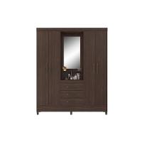 Guarda Roupa Casal 4 Portas E 3 Gavetas C/ 1 Espelho Capelinha Persia Cafe Touch - Demóbile - 1