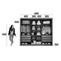 Guarda Roupa Casal 3 Portas E 6 Gavetas Diamond/londres Plus Cumaru/fendi 25 - Novo Horizonte - 2