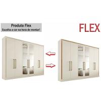 Guarda Roupa Casal 6 Portas (2 C/ Espelho) E 6 Gavetas Argos Peroba/off White - Europa - 3