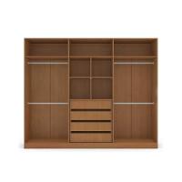 Guarda Roupa Casal 6 Portas (2 C/ Espelho) E 4 Gavetas Valência Branco/creme - Politorno - 2