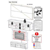 Rack Com Espelho E Painel Com Suporte Para Tv Até 65´´ Flórida Fg3139 Branco - 8