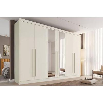Guarda Roupa Casal Alba Plus 6 Portas de Bater 4 Gavetas Off White