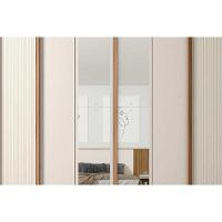 Guarda Roupa Casal 6 Portas (2 C/ Espelho) E 4 Gavetas Cleo Lux Freijo/off White Mr - Caemmun - 7