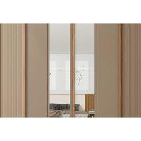 Guarda Roupa Casal 6 Portas (2 C/ Espelho) E 4 Gavetas Cleo Lux Freijo/off White Mr - Caemmun - 8