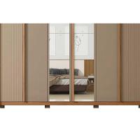 Guarda Roupa Casal 6 Portas (2 C/ Espelho) E 4 Gavetas Cleo Lux Freijo/off White Mr - Caemmun - 10