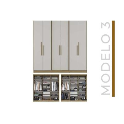 Guarda Roupa Casal Ph 1804 Cedro-fendi 6 Portas de Correr 2 Gavetas MDP com Espelho