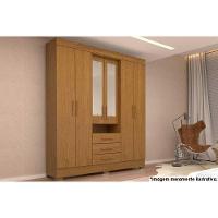 Guarda Roupa Casal 6 Portas (2 C/ Espelho) E 3 Gavetas Débora Cinamomo - Acp - 1