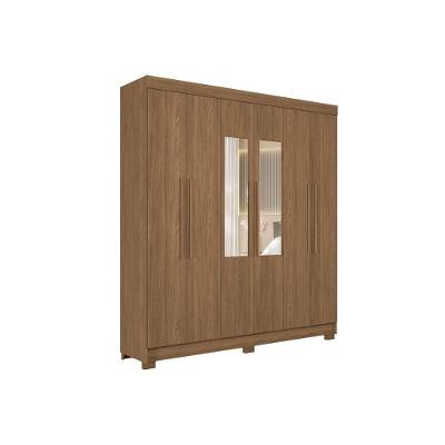 Guarda Roupa Casal Toledo Jatobá 6 Portas de Bater 2 Gavetas Blush