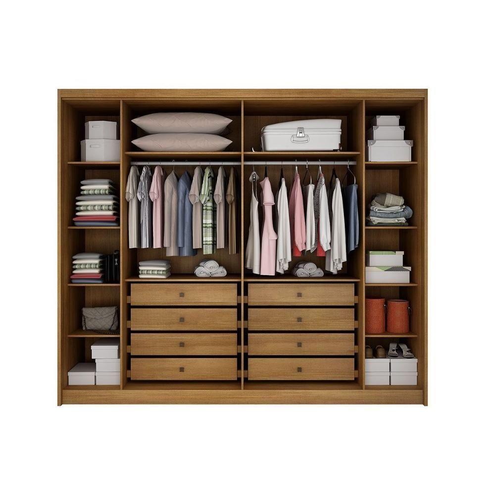 Guarda Roupa Casal 6 Portas (2 C/ Espelho E 2 Ripadas) E 8 Gavetas Bragança/coimbra Cumaru 23 - Novo Horizonte - 3