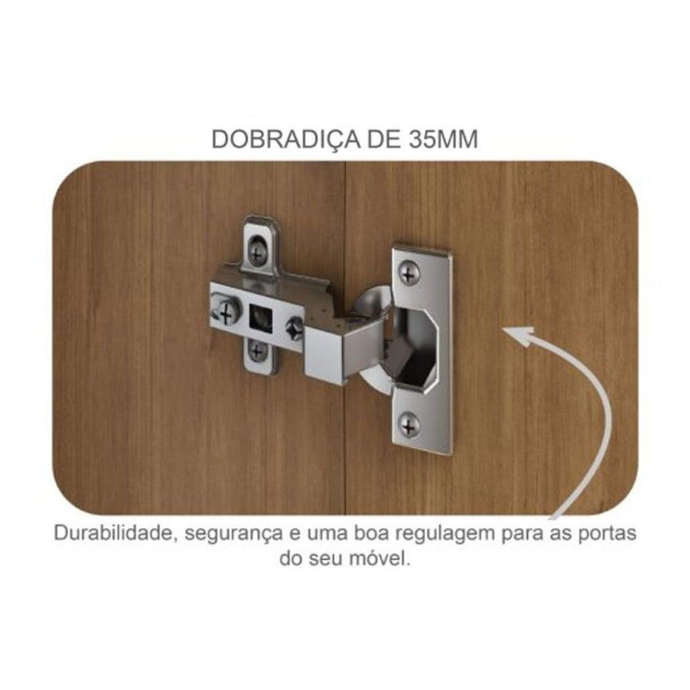 Guarda Roupa Casal 6 Portas (2 C/ Espelho E 2 Ripadas) E 6 Gavetas Bolonha/santoro Cumaru/fendi 25 - Novo Horizonte - 2