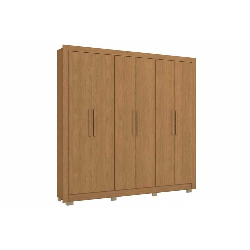 Guarda Roupa Casal 6 Portas E 2 Gavetas C/ Pés Cb02m569 Canela - Kappesberg - 1