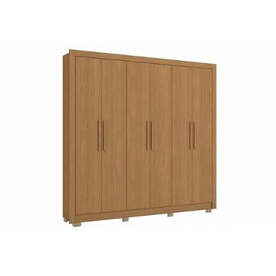 Guarda Roupa Casal 6 Portas E 2 Gavetas C/ Pés Cb02m569 Canela - Kappesberg