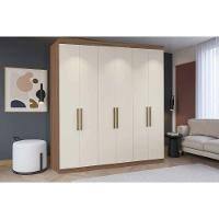Guarda Roupa Casal 6 Portas C/ 2 Gavetas Ph 1707 Nogueira/off White - Herval - 1