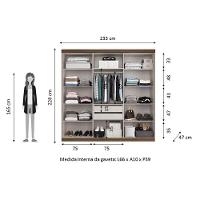 Guarda Roupa Casal 6 Portas C/ 2 Gavetas Ph 1707 Nogueira/off White - Herval - 2