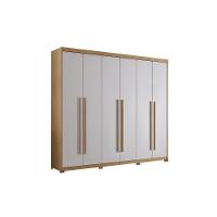 Guarda Roupa Casal 6 Portas (4 Frisadas) E 2 Gavetas C/ Pés Hawaii Naturale - Rufato - 2