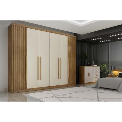 Guarda Roupa Casal 6 Portas (2 Ripadas) E 8 Gavetas Bragança/coimbra Cumaru/fendi 25 - Novo Horizonte