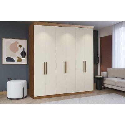 Guarda Roupa Casal 6 Portas C/ 2 Gavetas Ph 1707 Cedro/off White - Herval