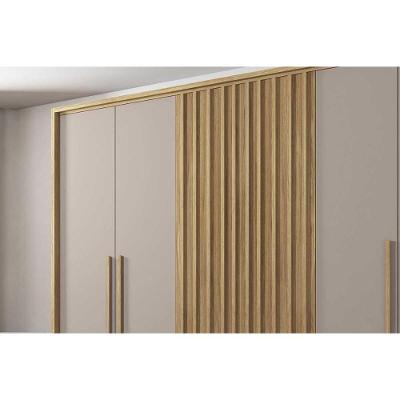Guarda Roupa Casal New Comodus 6 Portas de Bater 6 Gavetas Buriti-Fendi MDF