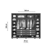 Guarda Roupa Casal 6 Portas (2 Ripadas) E 6 Gavetas New Comodus Buriti/fendi - Caemmun - 2