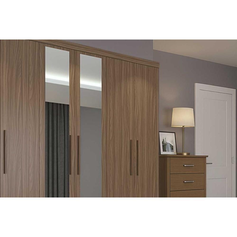 Guarda Roupa Casal 6 Portas (2 C/ Espelho) E 6 Gavetas Ph 1691 Cedro - Herval - 6