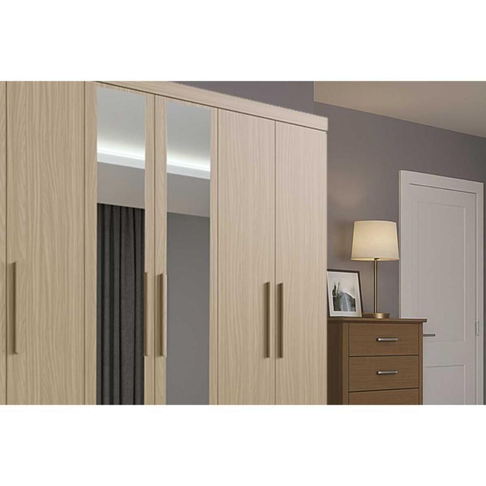 Guarda Roupa Casal 6 Portas (2 C/ Espelho) E 6 Gavetas Ph 1691 Cedro - Herval - 7