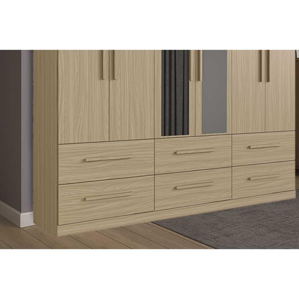 Guarda Roupa Casal 6 Portas (2 C/ Espelho) E 6 Gavetas Ph 1691 Cedro - Herval - 10