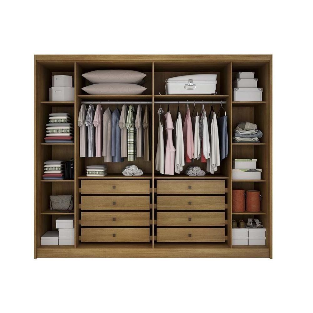 Guarda Roupa Casal 6 Portas (2 Ripadas) E 8 Gavetas Bragança/coimbra Cumaru 23 - Novo Horizonte - 3