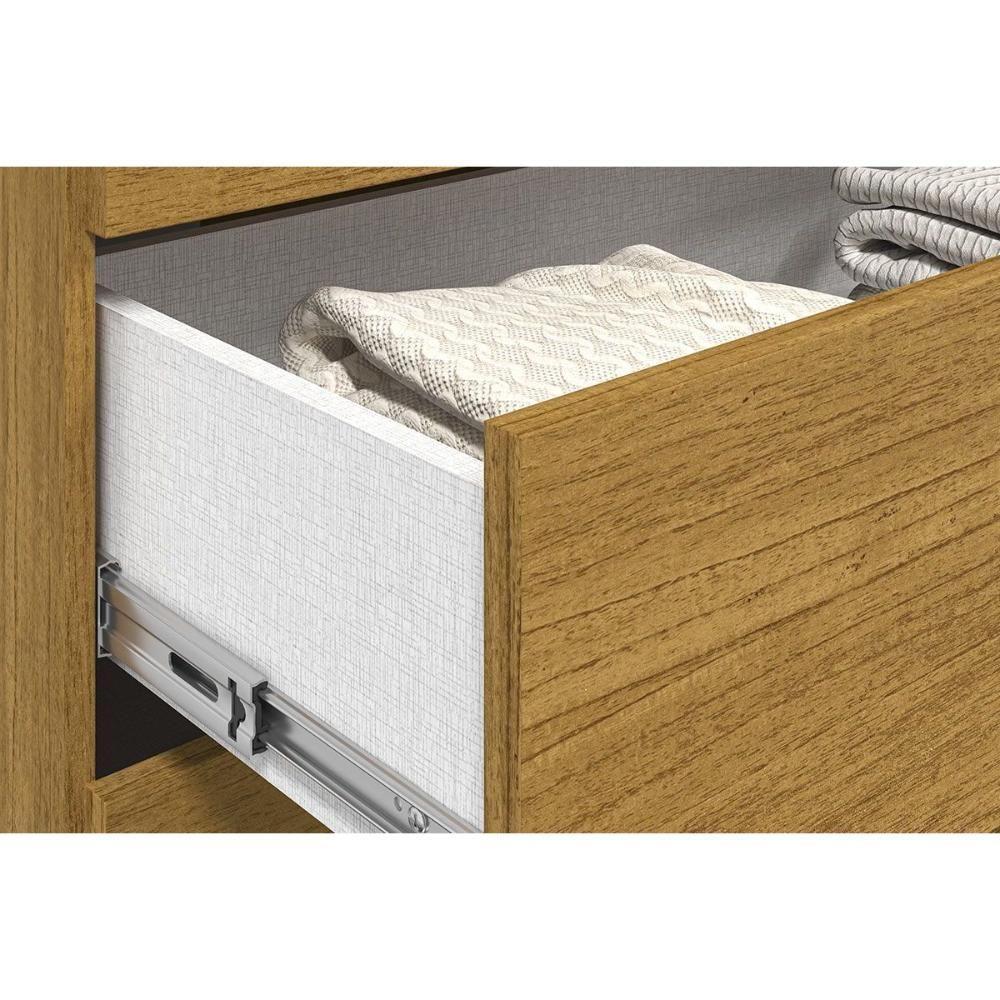 Guarda Roupa Casal 6 Portas (2 Ripadas) E 6 Gavetas Eliza Branco/cinamomo - Acp - 4