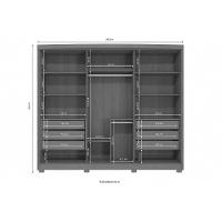 Guarda Roupa Casal 6 Portas (2 C/ Espelho) E 6 Gavetas Cb01n566 Nogueira/macadamia - Kappesberg - 5