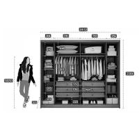Guarda Roupa Casal 6 Portas (2 Ripadas) E 6 Gavetas Bolonha/santoro Cumaru/fendi 25 - Novo Horizonte - 2