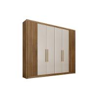 Guarda Roupa Casal 6 Portas (2 Ripadas) E 6 Gavetas Bolonha/santoro Cumaru/fendi 25 - Novo Horizonte - 8