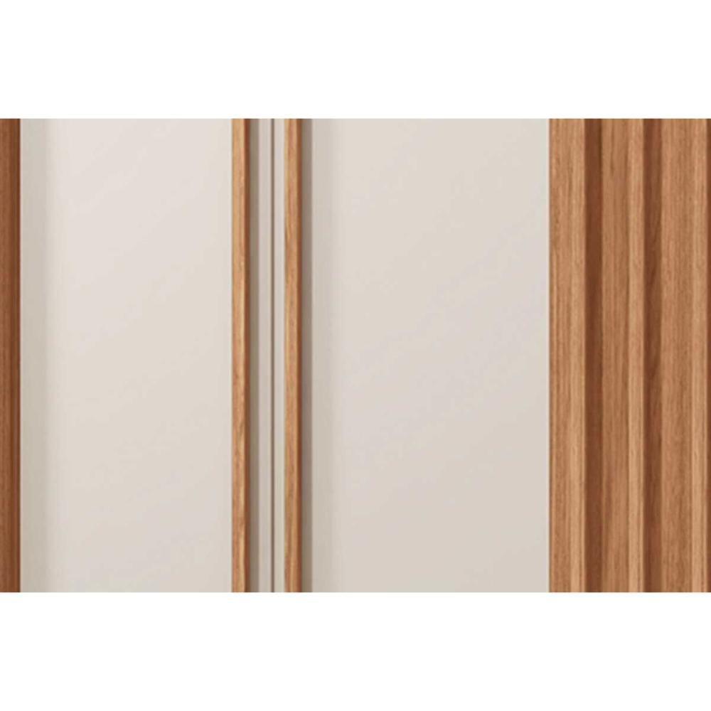 Guarda Roupa Casal 6 Portas (2 Ripadas) E 4 Gavetas New Comodus Freijo/off White - Caemmun - 8