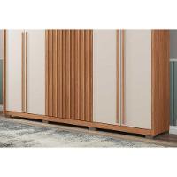 Guarda Roupa Casal 6 Portas (2 Ripadas) E 4 Gavetas New Comodus Buriti/off White - Caemmun - 5