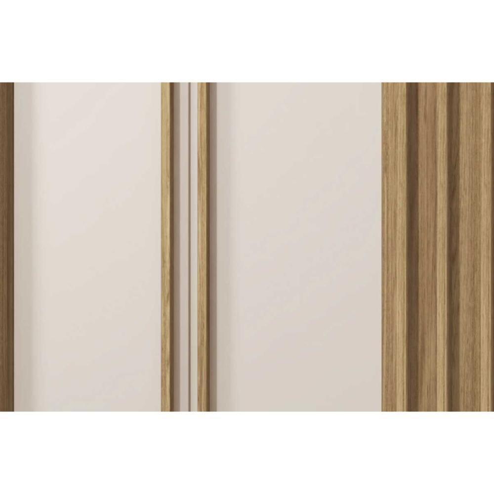 Guarda Roupa Casal 6 Portas (2 Ripadas) E 4 Gavetas New Comodus Buriti/fendi - Caemmun - 4