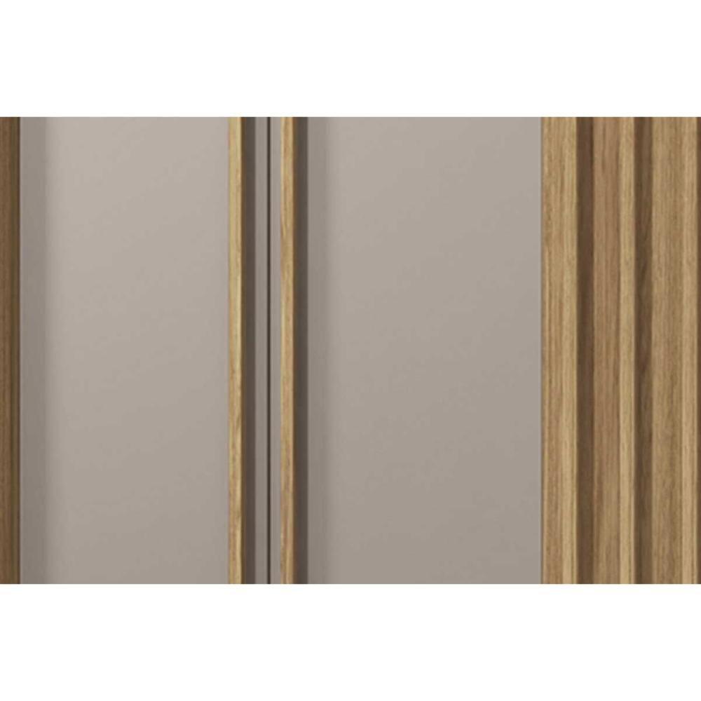 Guarda Roupa Casal 6 Portas (2 Ripadas) E 4 Gavetas New Comodus Buriti/fendi - Caemmun - 6