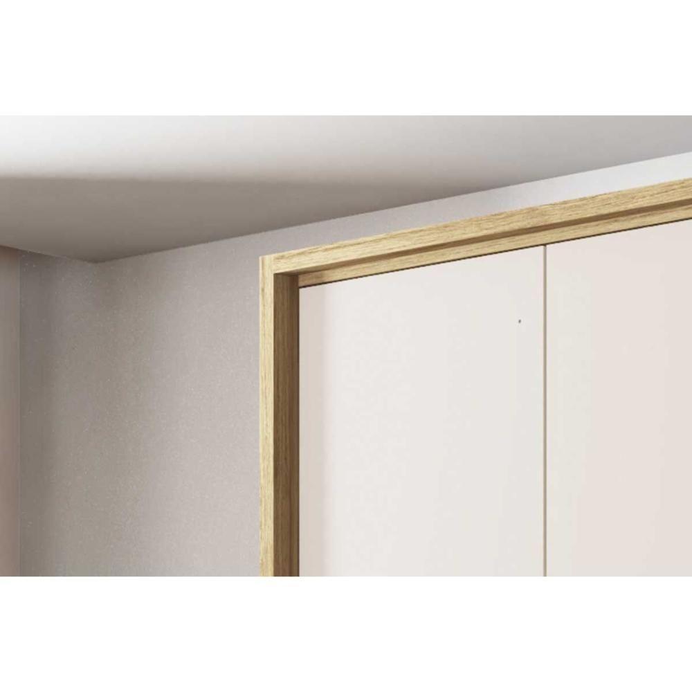 Guarda Roupa Casal 6 Portas (2 Ripadas) E 4 Gavetas New Comodus Buriti/fendi - Caemmun - 7