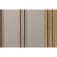 Guarda Roupa Casal 6 Portas (2 Ripadas) E 4 Gavetas New Comodus Buriti/fendi - Caemmun - 6