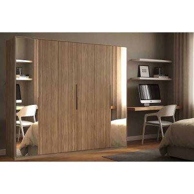 Guarda Roupa Casal 6 Portas (2 C/ Espelho) E 6 Gavetas Atrice Amêndola Touch - Demóbile