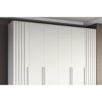 Guarda Roupa Casal 6 Portas (2 Ripadas) E 4 Gavetas Jamile Cinamomo/off White - Acp - 7