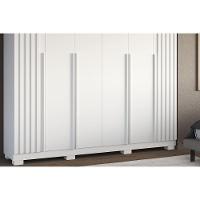 Guarda Roupa Casal 6 Portas (2 Ripadas) E 4 Gavetas Jamile Cinamomo - Acp - 8