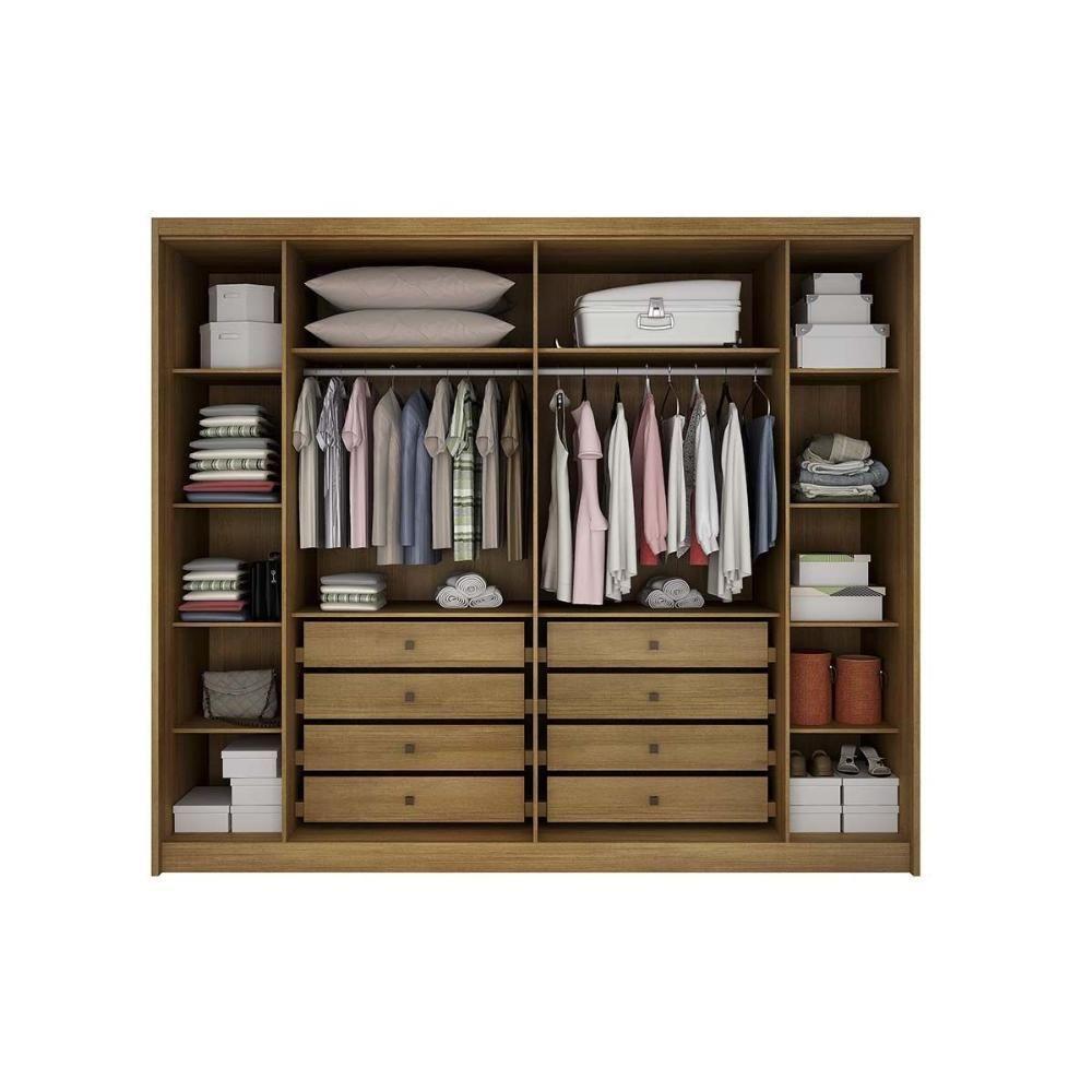 Guarda Roupa Casal 6 Portas (2 C/ Espelho) E 8 Gavetas Bragança Cumaru 23 - Novo Horizonte - 3