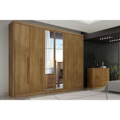 Guarda Roupa Casal 6 Portas (2 C/ Espelho) E 8 Gavetas Bragança Cumaru 23 - Novo Horizonte