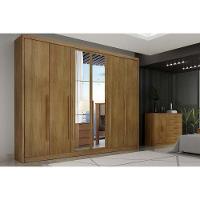 Guarda Roupa Casal 6 Portas (2 C/ Espelho) E 8 Gavetas Bragança Cumaru 23 - Novo Horizonte - 1